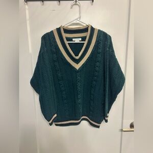 Vintage Jamie Scott Cable Knit V-Neck Sweater